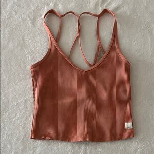 Vuori Rust Ribbed Camisole